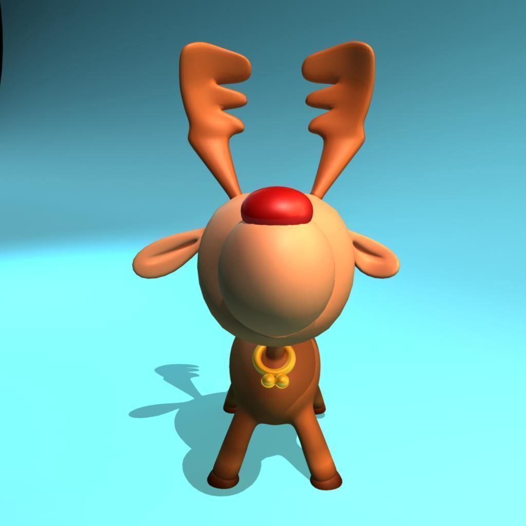 Deer Full Rigged Low-poly 3D model_6