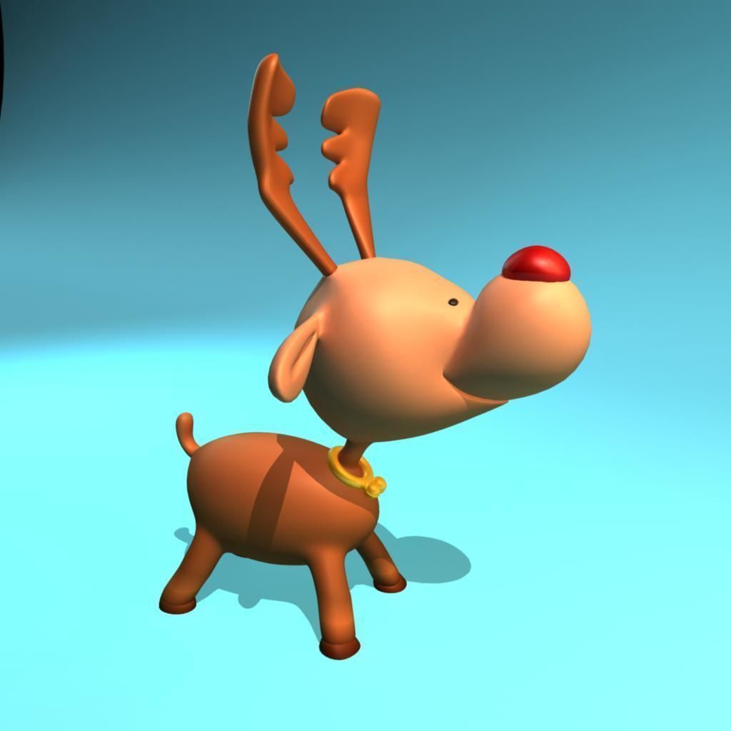 Deer Full Rigged Low-poly 3D model_3