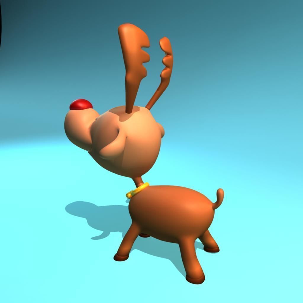 Deer Full Rigged Low-poly 3D model_5