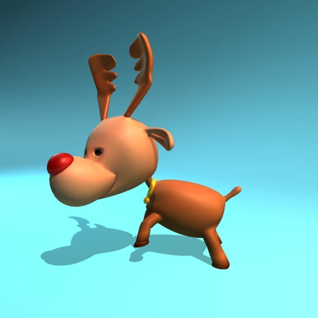 Deer Full Rigged Low-poly 3D model_1