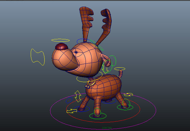 Deer Full Rigged Low-poly 3D model_14