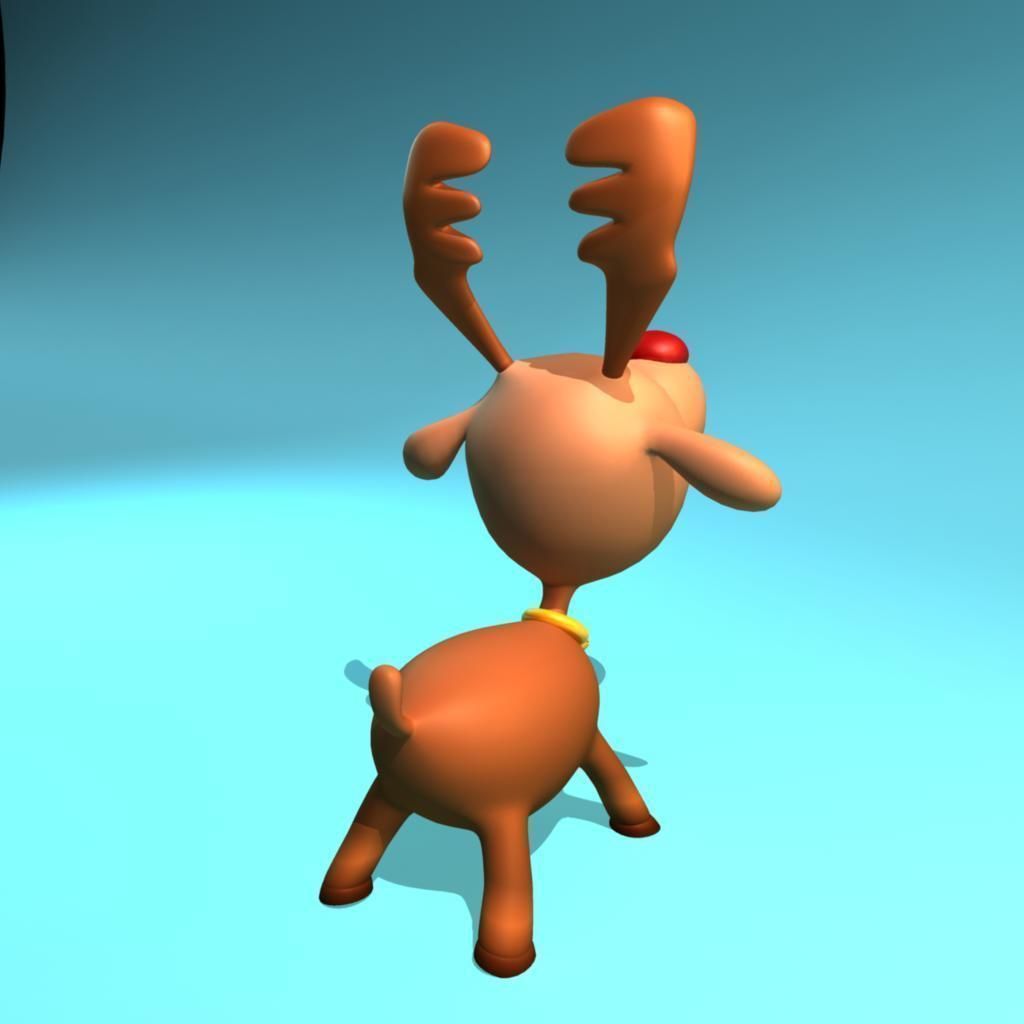 Deer Full Rigged Low-poly 3D model_4