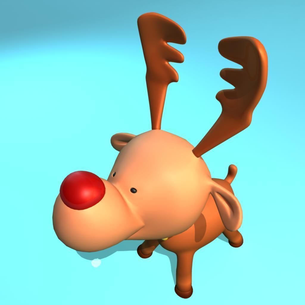 Deer Full Rigged Low-poly 3D model_12