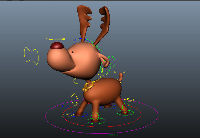 Deer Full Rigged Low-poly 3D model_17
