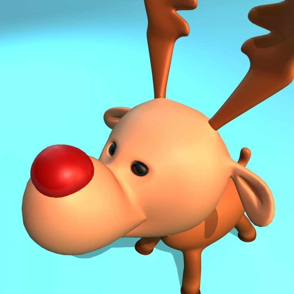 Deer Full Rigged Low-poly 3D model_10