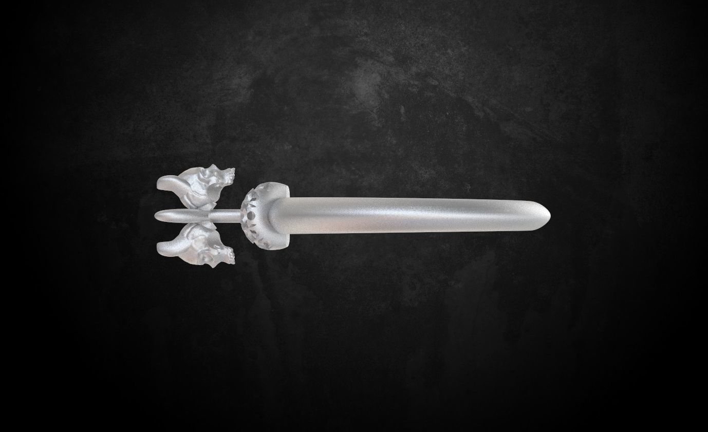 Engagement ring and skull with stones many size ring 3D print model_21