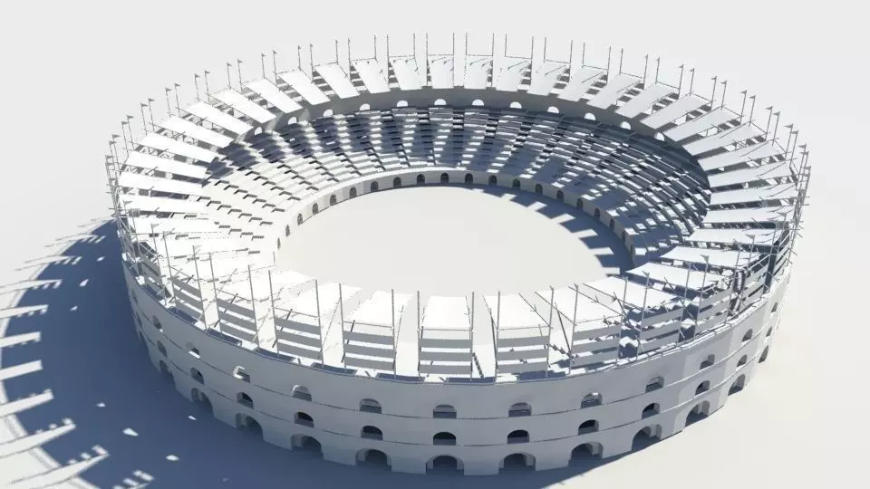 Gladiator arena 3D model_0