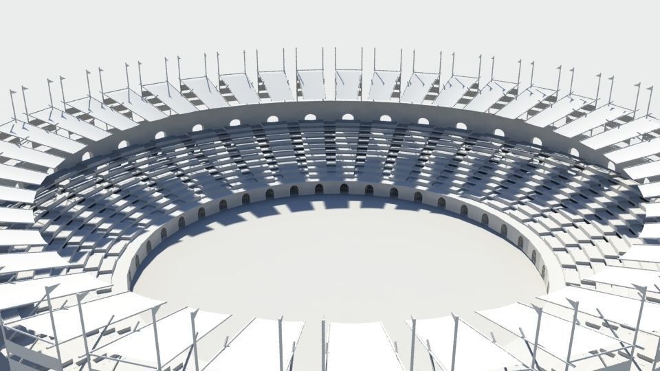Gladiator arena 3D model_2