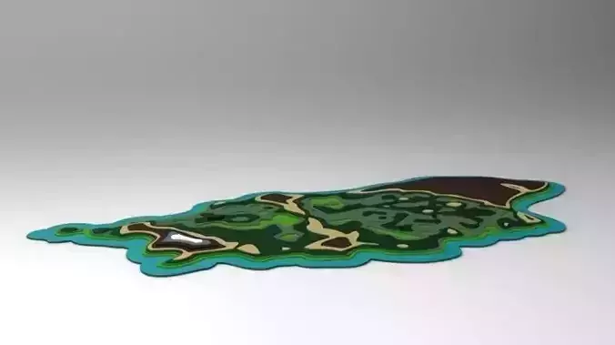 Relief map 3D model Free 3D model