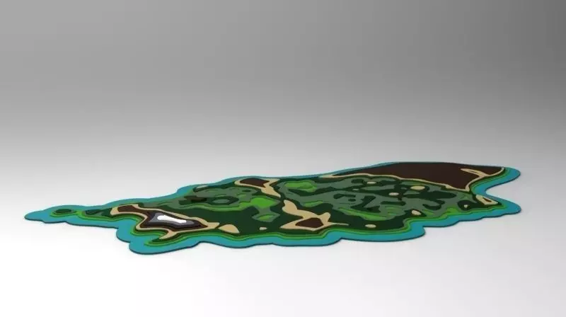 Relief map 3D model Free 3D model_0