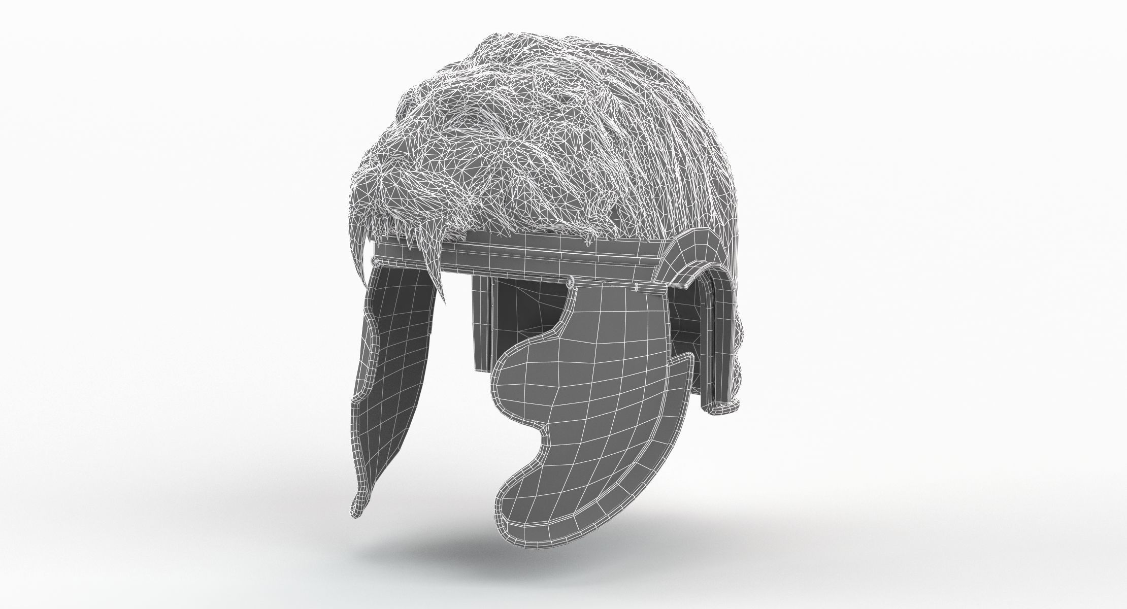 Medieval lion helmet v2 3D model_7