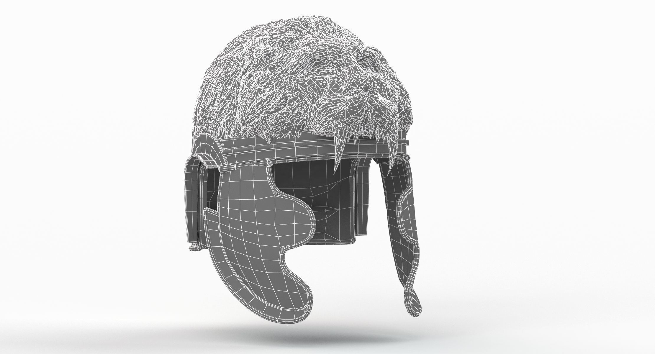 Medieval lion helmet v2 3D model_5