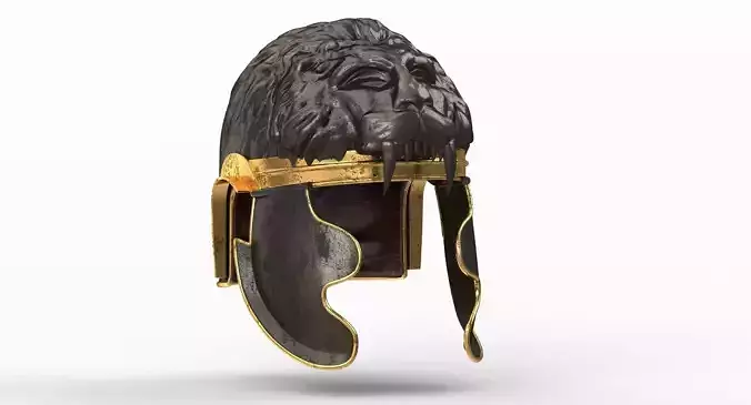 Medieval lion helmet v2