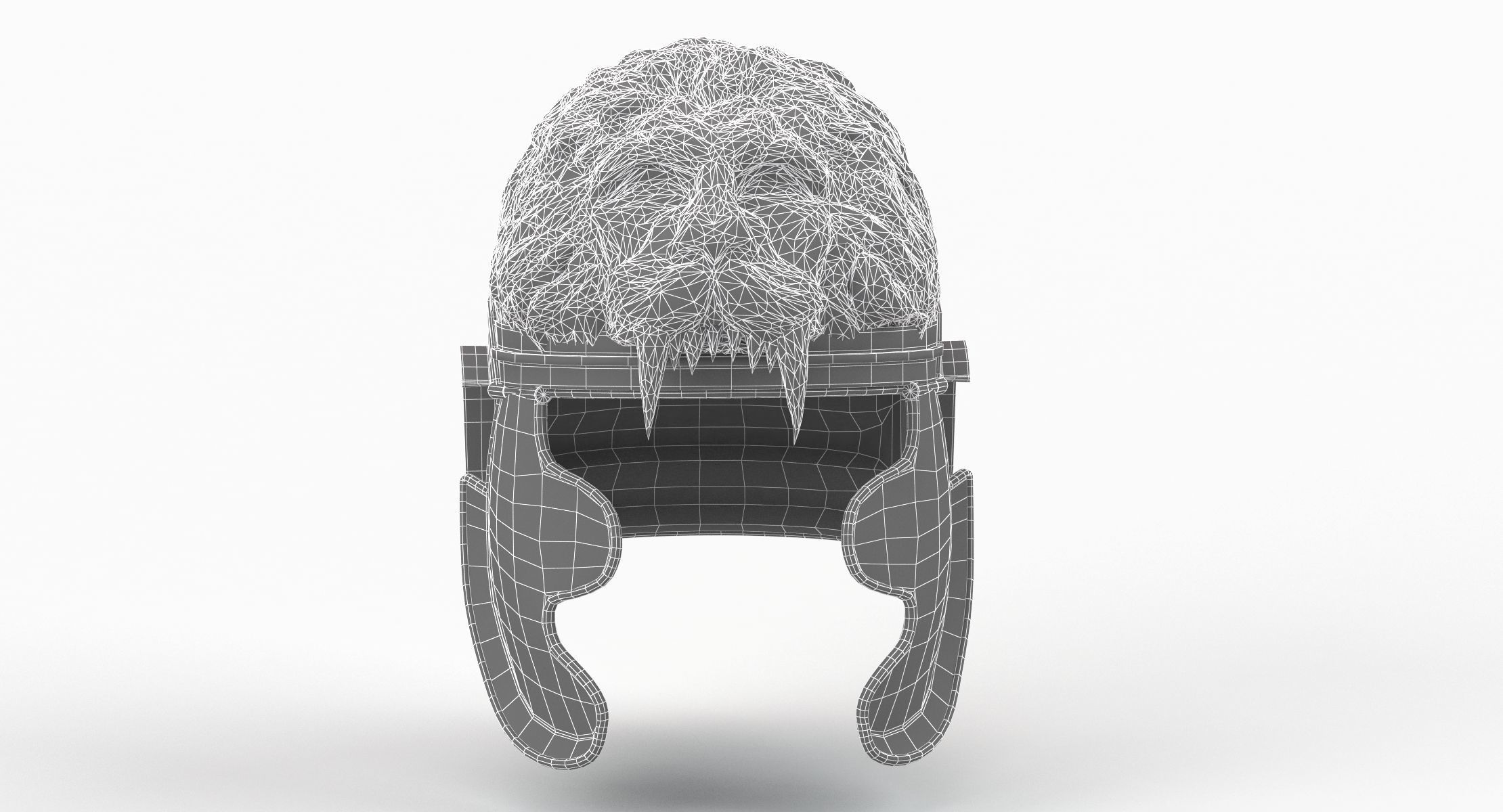 Medieval lion helmet v2 3D model_8