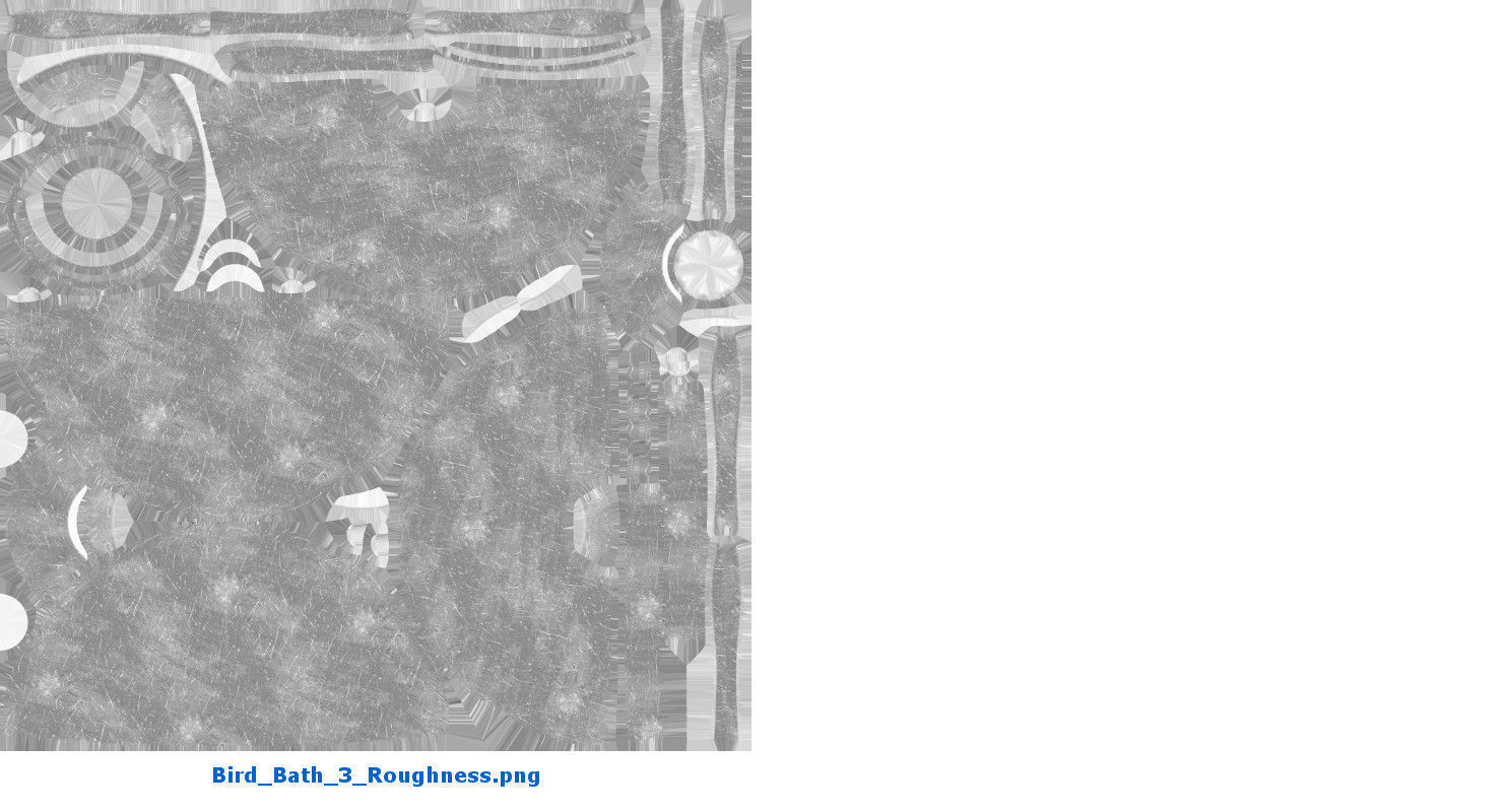 Bird Bath 3 Low-poly 3D model_7