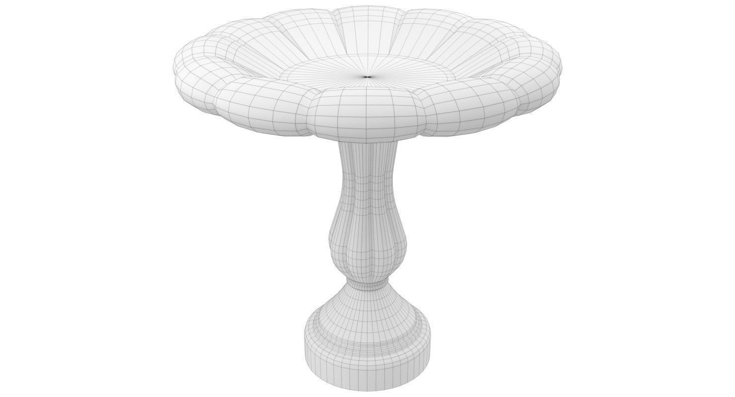 Bird Bath 3 Low-poly 3D model_4