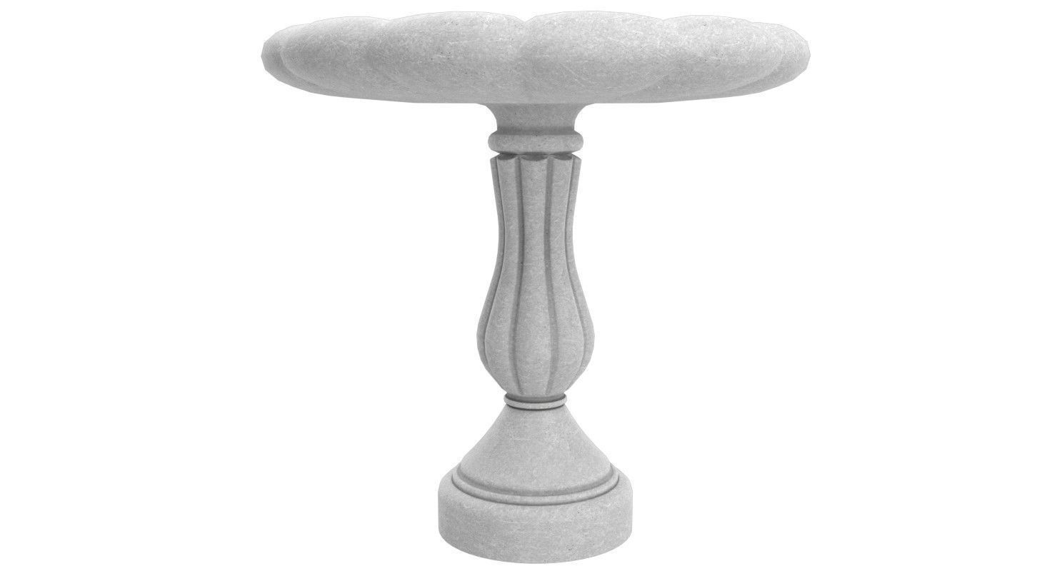 Bird Bath 3 Low-poly 3D model_1