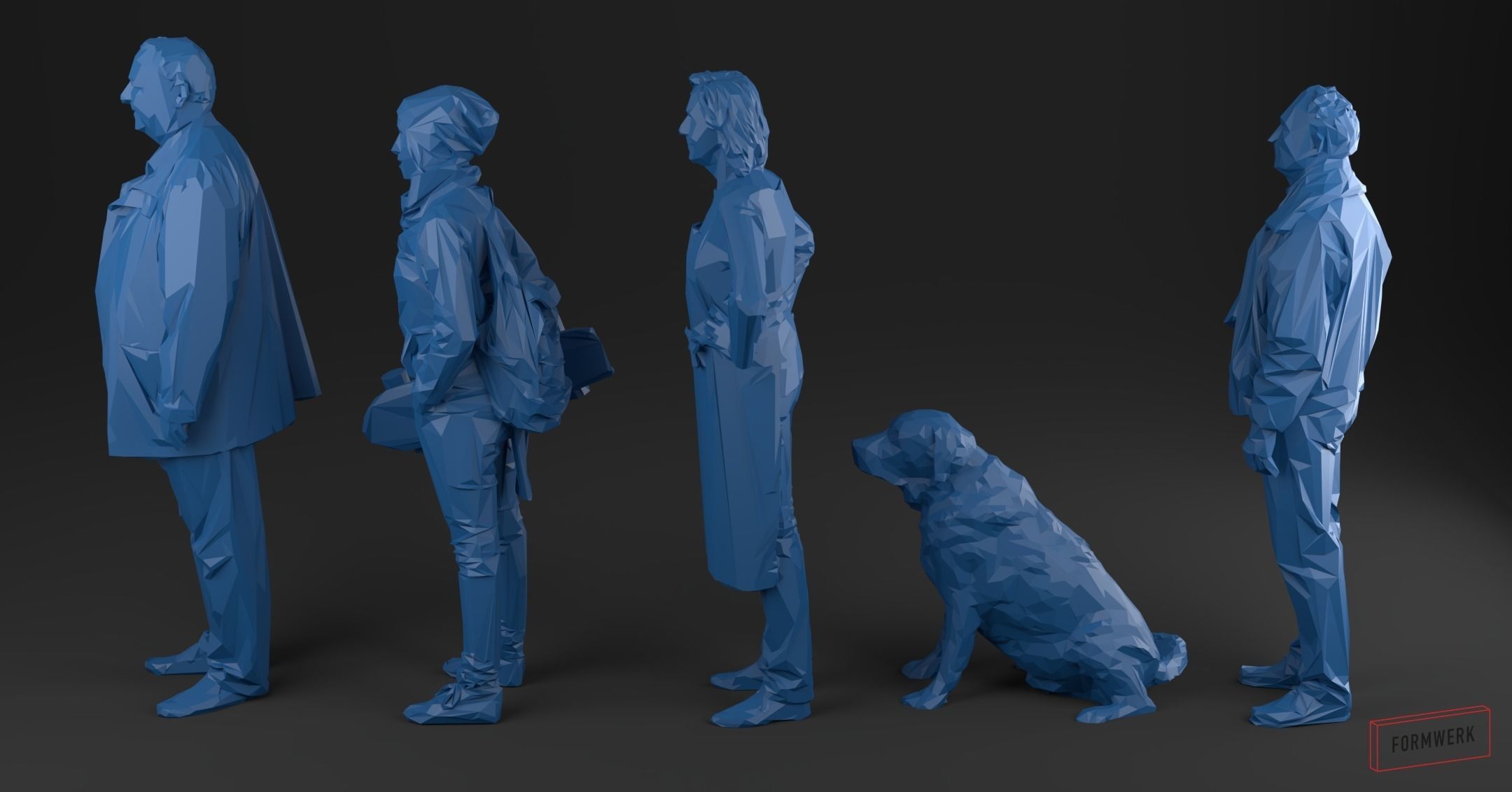 LowPoly Set 01 - printable Low-poly 3D model_3