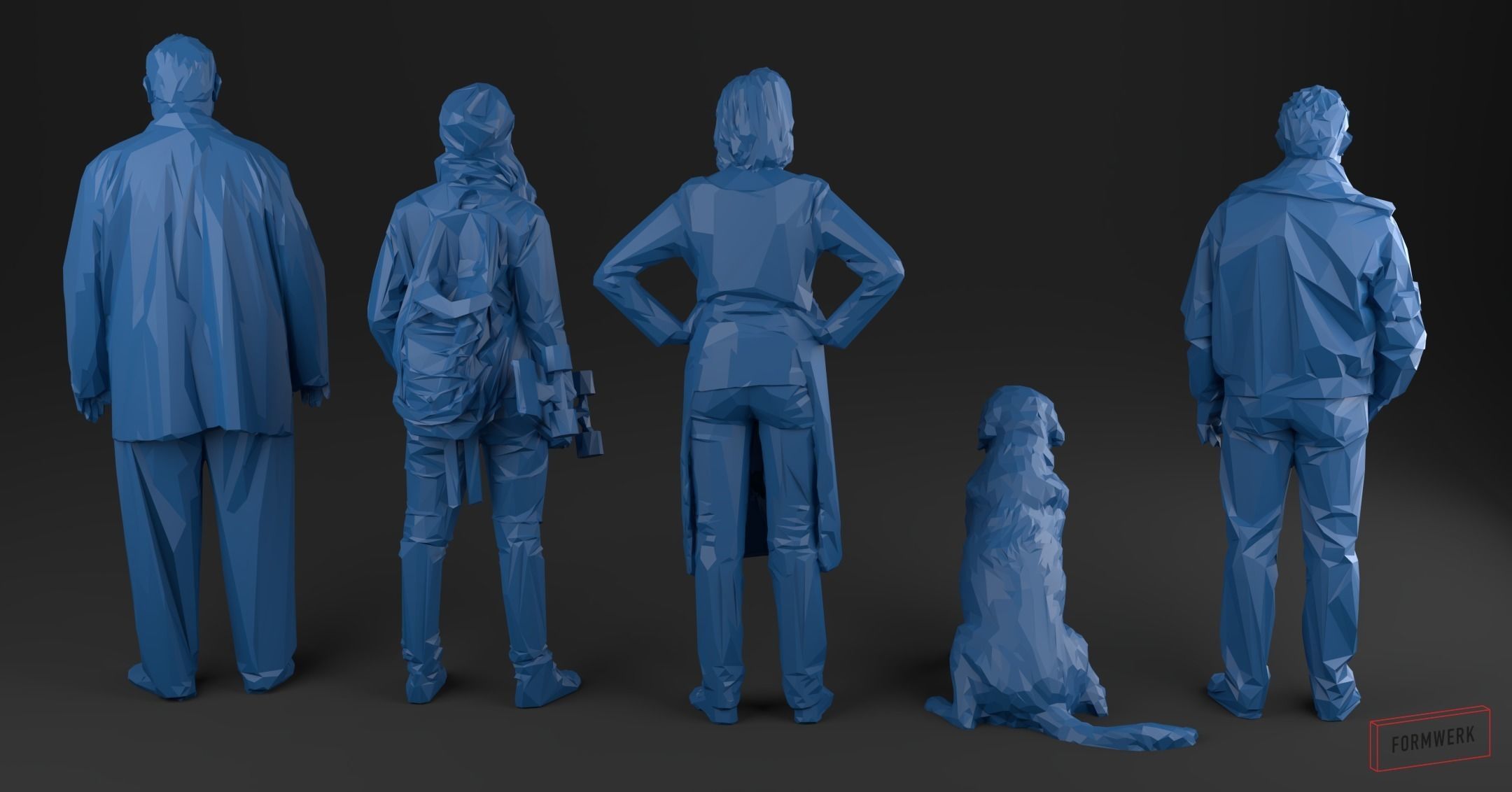 LowPoly Set 01 - printable Low-poly 3D model_2