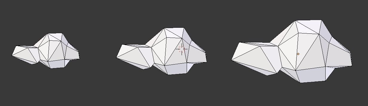 Low Poly Clouds pack Low-poly 3D model_12