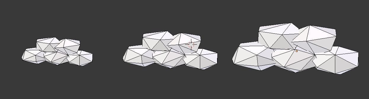 Low Poly Clouds pack Low-poly 3D model_5