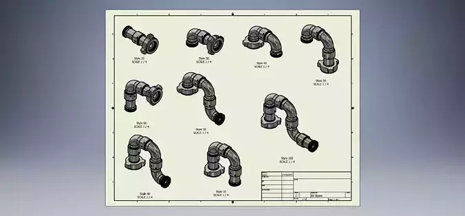 Swivel joints 3D model