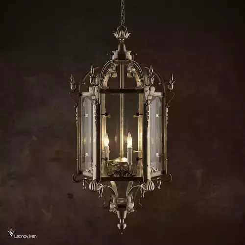 19th C Salerno Streetlight Pendant Bronze 
