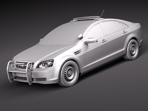 Chevrolet Caprice Impala Police Patrol Car 3D Model 3D model_8