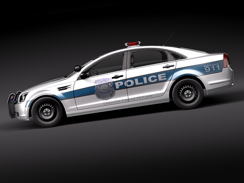Chevrolet Caprice Impala Police Patrol Car 3D Model 3D model_6