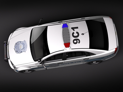 Chevrolet Caprice Impala Police Patrol Car 3D Model 3D model_7