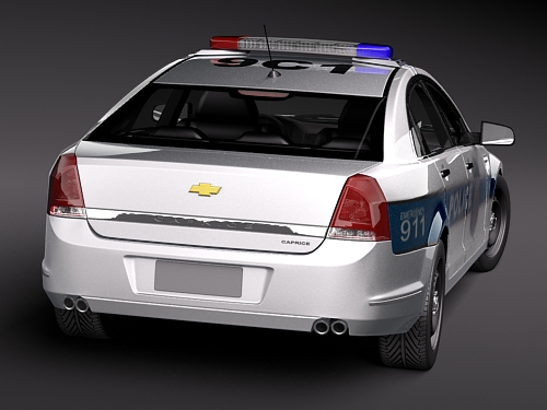 Chevrolet Caprice Impala Police Patrol Car 3D Model 3D model_5