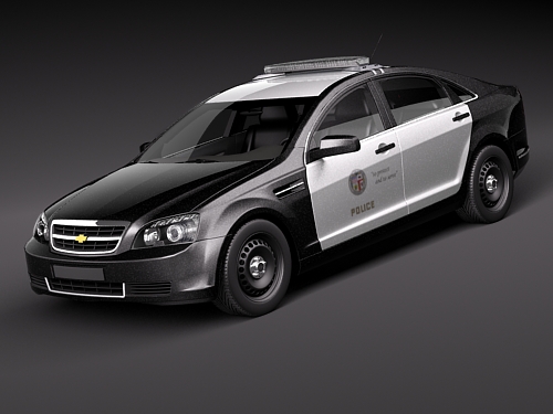 Chevrolet Caprice Impala Police Patrol Car 3D Model 3D model_11