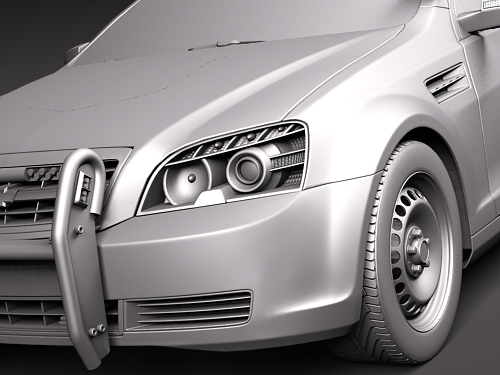 Chevrolet Caprice Impala Police Patrol Car 3D Model 3D model_9