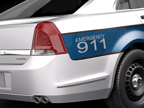 Chevrolet Caprice Impala Police Patrol Car 3D Model 3D model_3