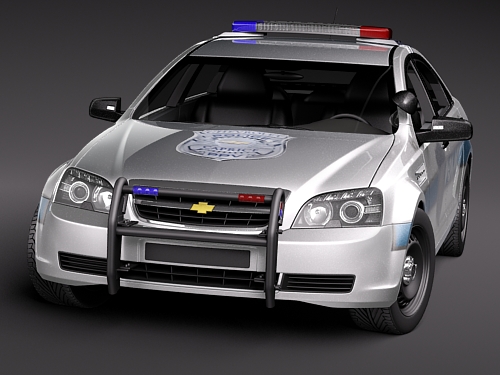 Chevrolet Caprice Impala Police Patrol Car 3D Model 3D model_1