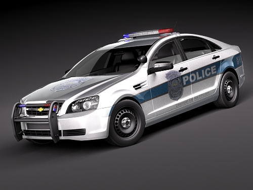 Chevrolet Caprice Impala Police Patrol Car 3D Model 3D model_0