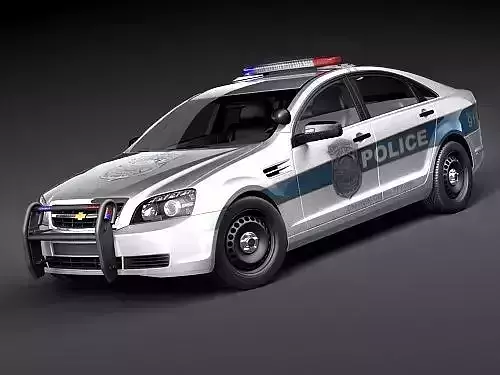 Chevrolet Caprice Impala Police Patrol Car 3D Model
