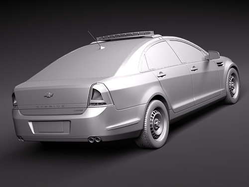 Chevrolet Caprice Impala Police Patrol Car 3D Model 3D model_10