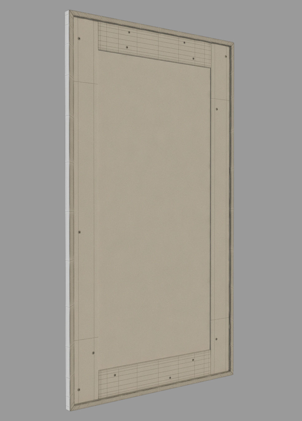 Manor House Whitewashed Salvaged Boat Wood Leaner Mirror free 3D model