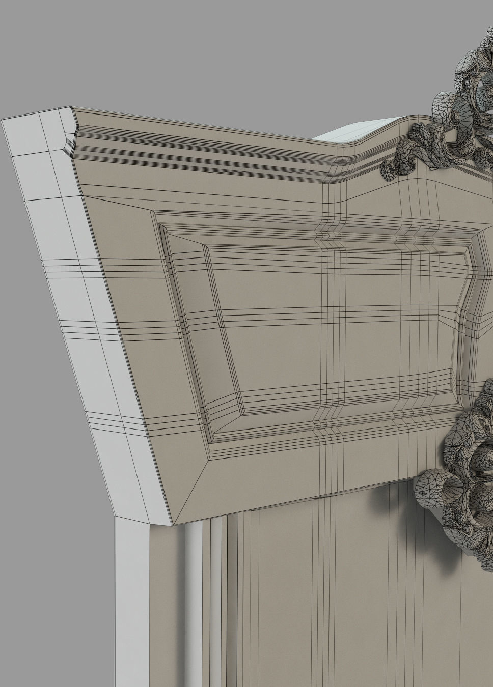 Manor House Whitewashed Salvaged Boat Wood Leaner Mirror free 3D model