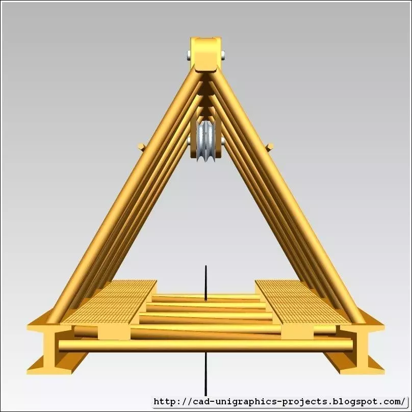 TOWER CRANE -Crane jib main- Free 3D model_0