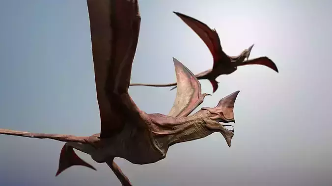 Flying creature Low-poly 3D model