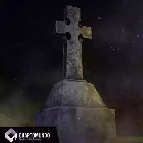 Tombstone Cross 3D model