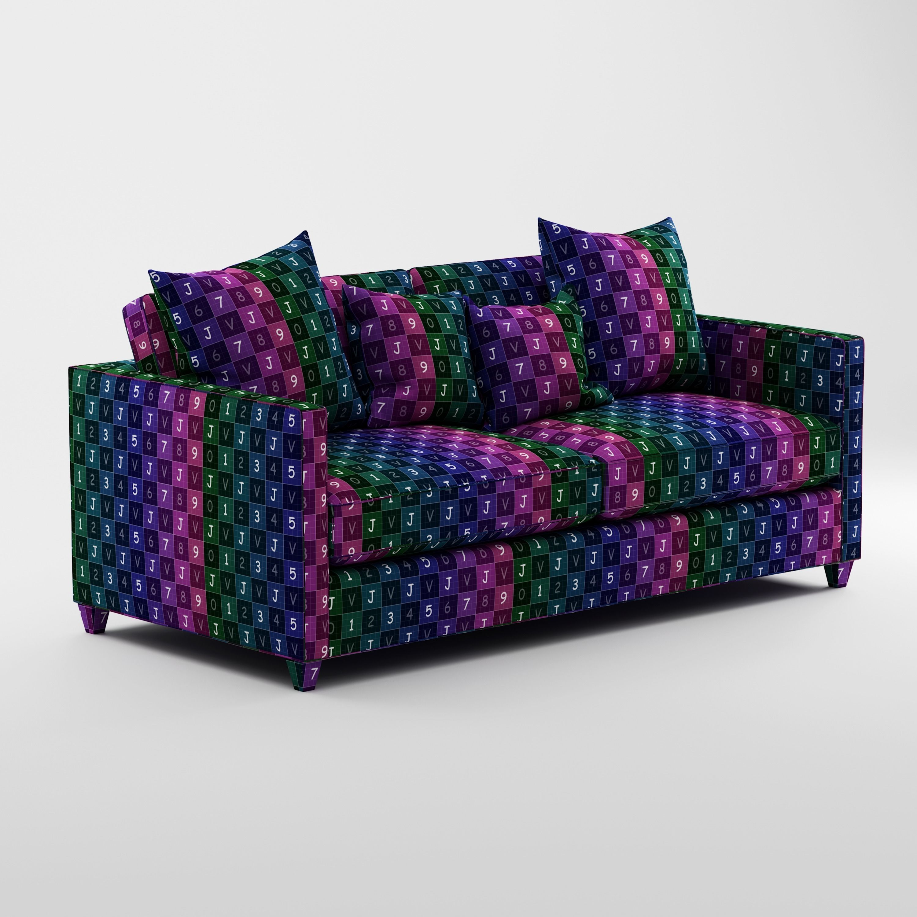 Crate and Barrel Dryden Apartment Sofa 3D model_9