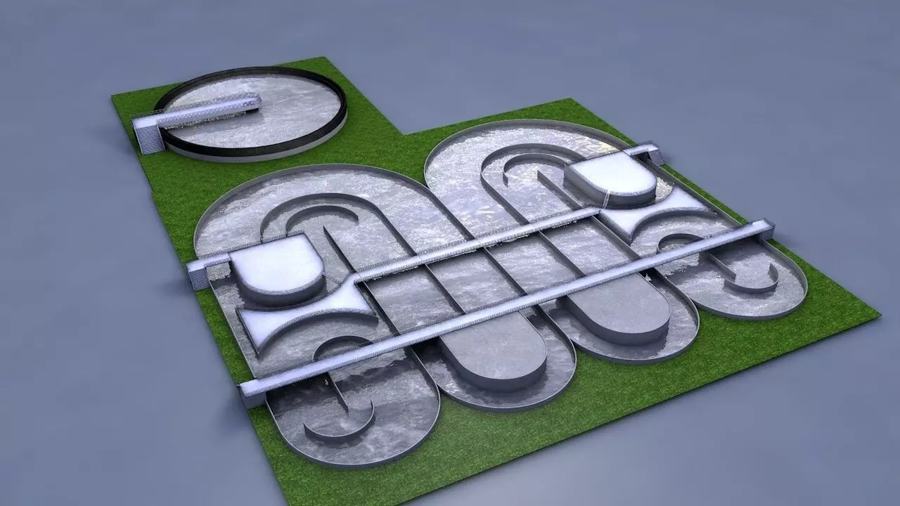 wastewater treatment plant 3D model