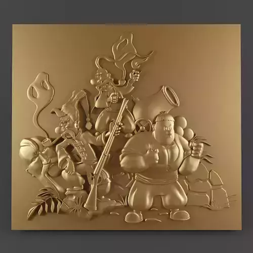 Cossacks gold plaque with characters