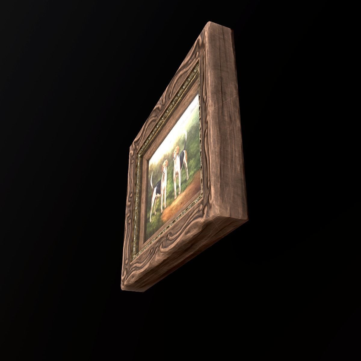 Antique Painting - PBR Game Ready Low-poly 3D model_5