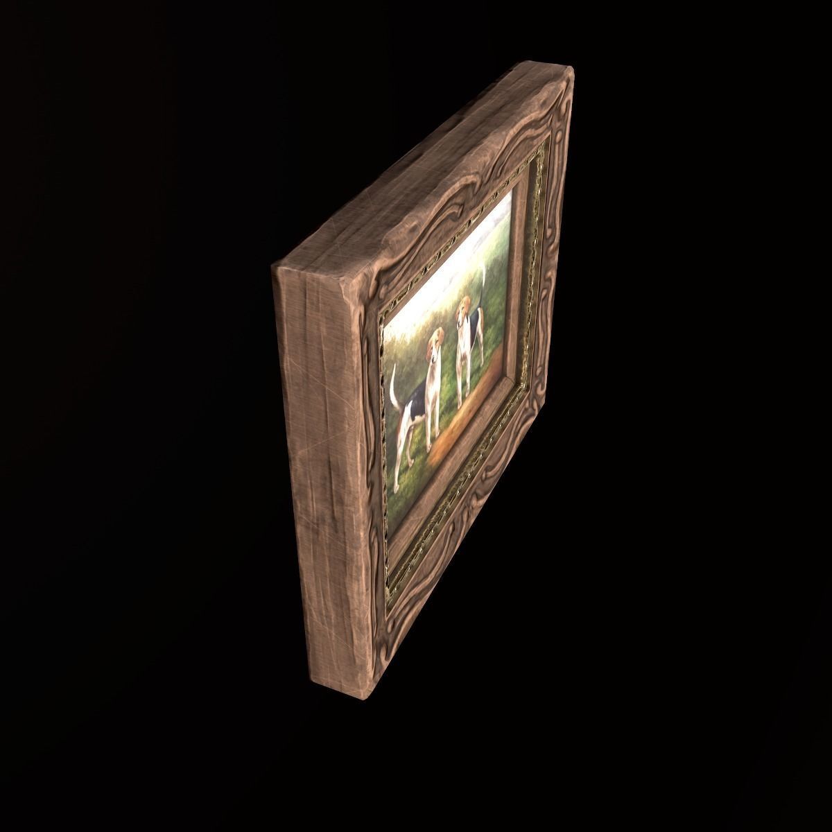 Antique Painting - PBR Game Ready Low-poly 3D model_3