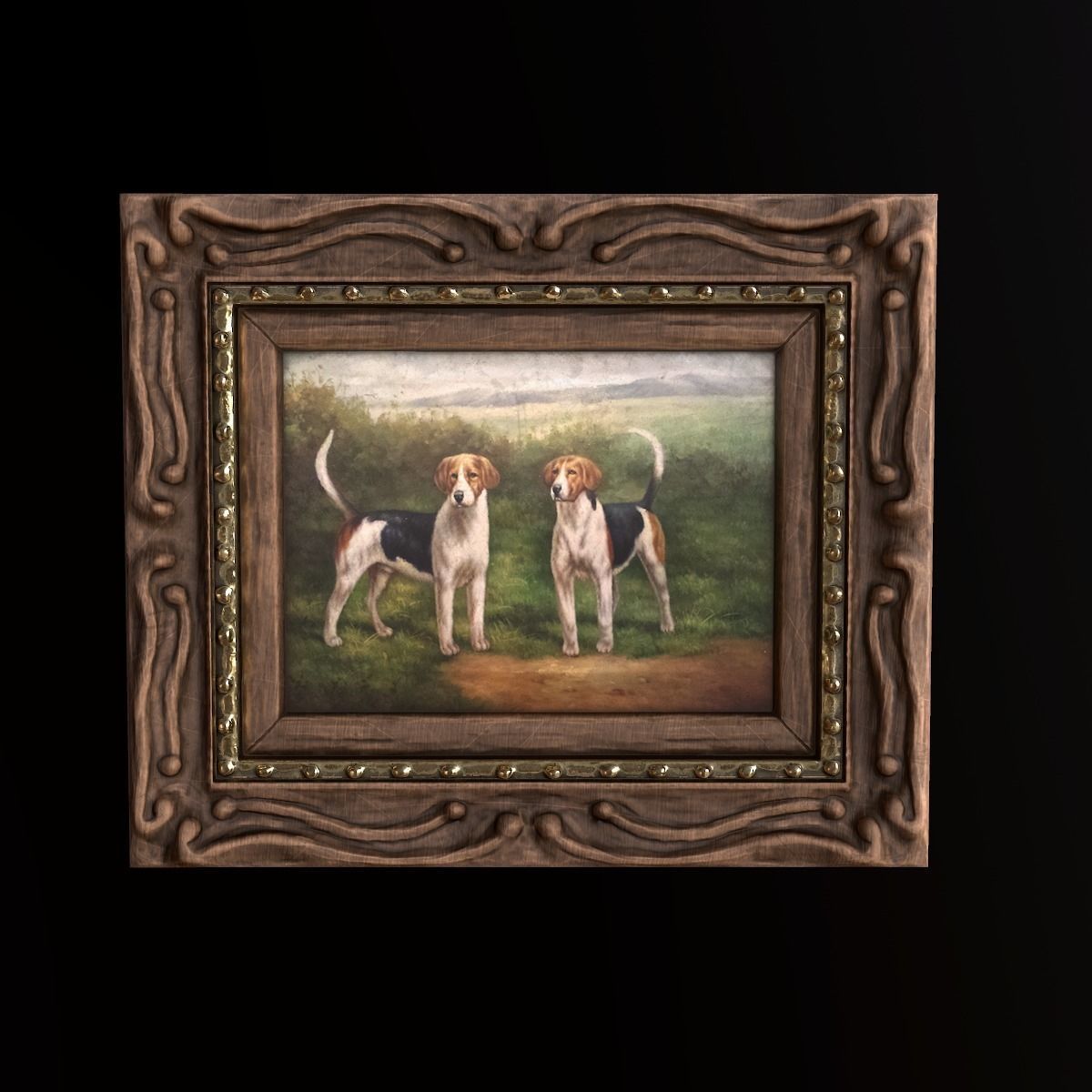 Antique Painting - PBR Game Ready Low-poly 3D model_1