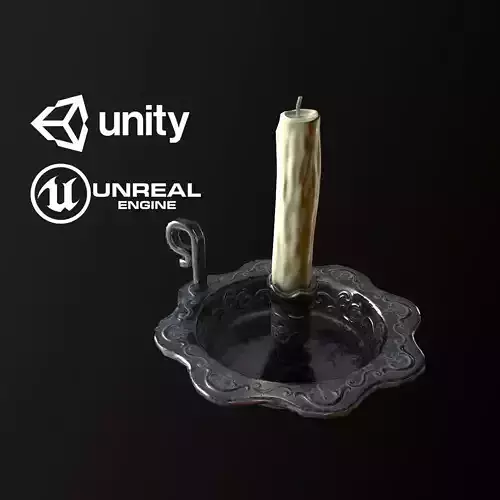 Candlestick Candleholder - PBR Game Ready